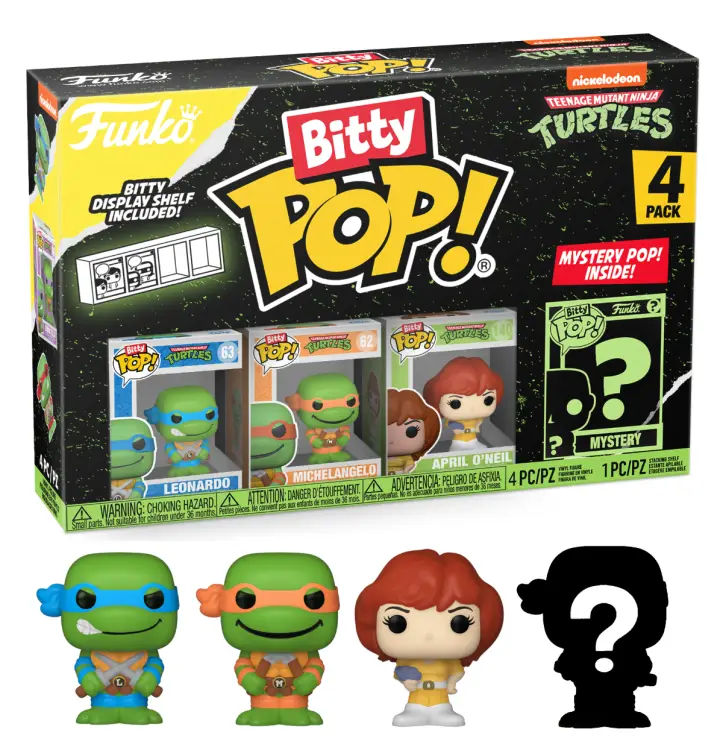 TEENAGE MUTANT NINJA TURTLES - Bitty Pop 4 Pack 2,5 cm - Leonardo