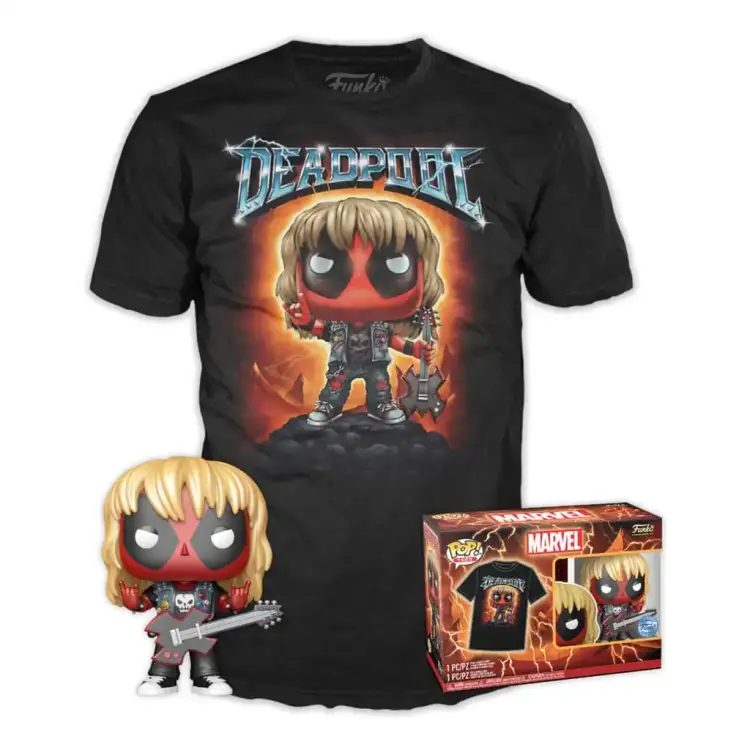 Funko POP! & Tee: Deadpool metallic - Heavy Metal - XL