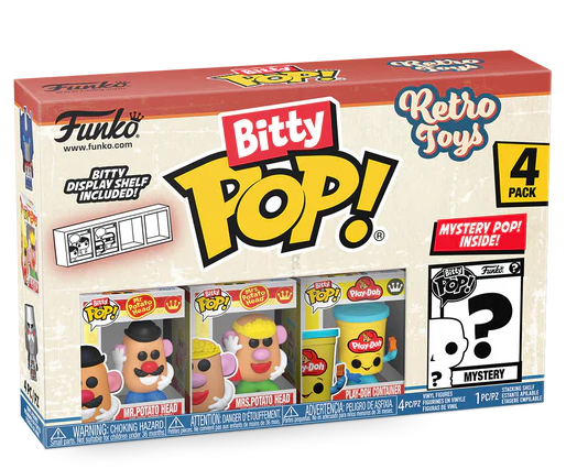 RETRO TOYS - Bitty Pop 4 Pack 2,5 cm - Mr Potato Head