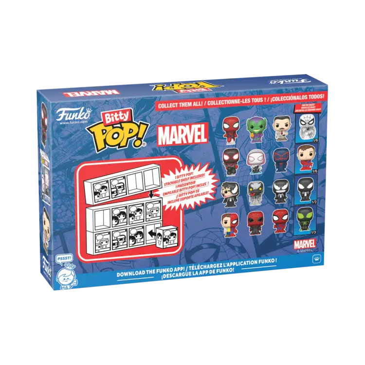 SPIDER-MAN - Bitty Pop 4 Pack 2,5 cm - Spider-Man