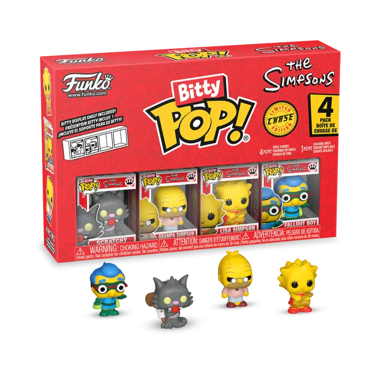 SIMPSONS - Bitty Pop 4 Pack 2,5 cm - Scratchy