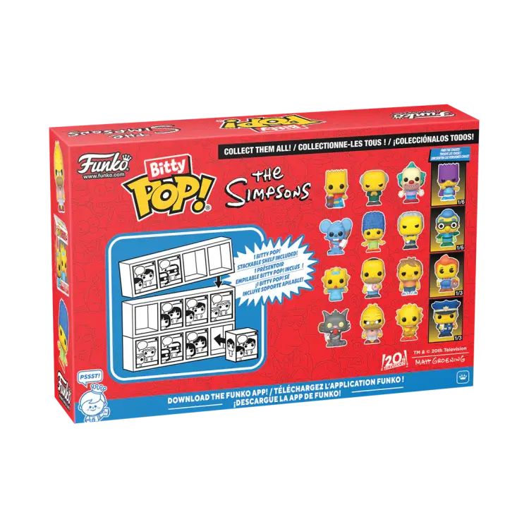 SIMPSONS - Bitty Pop 4 Pack 2,5 cm - Scratchy