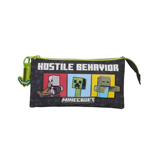 MINECRAFT - Hostil Behavior - Piórnik potrójny