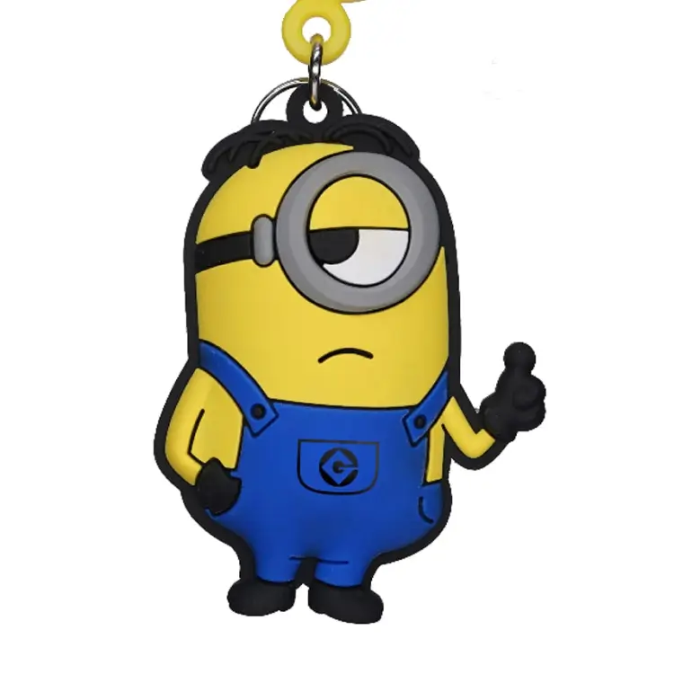 Monogram - MINIONS - Stuart - Soft Touch Bagclip Keychain