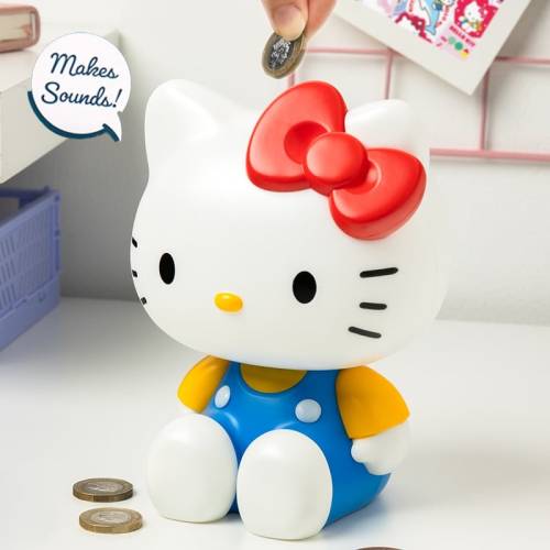 Paladone - HELLO KITTY - Shaped Money Box with Sound 'Coin Buddies'