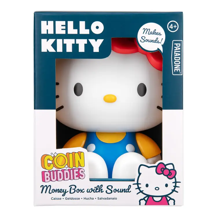 Paladone - HELLO KITTY - Shaped Money Box with Sound 'Coin Buddies'