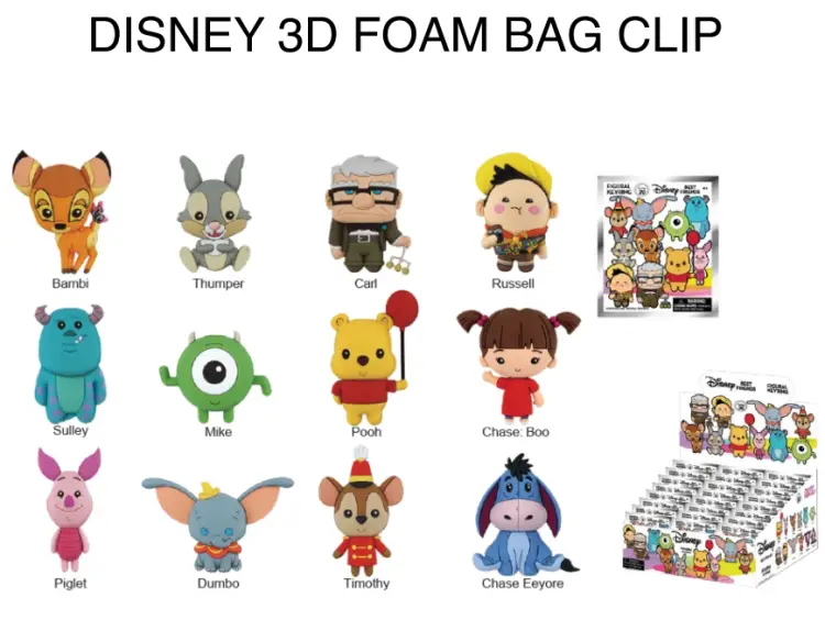 Monogram - DISNEY - Best Friends Series 20 - 3D Foam Bag Clip (Display 24 Pcs)