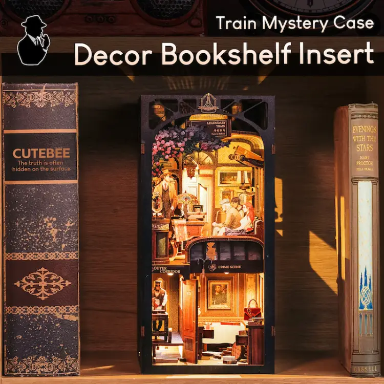 Cutebee - BOOK NOOK KIT - DIY - Mystery Train - 338pc + LED Light