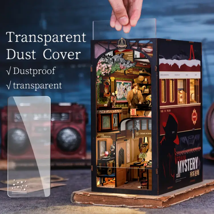 Cutebee - BOOK NOOK KIT - DIY - Mystery Train - 338pc + LED Light