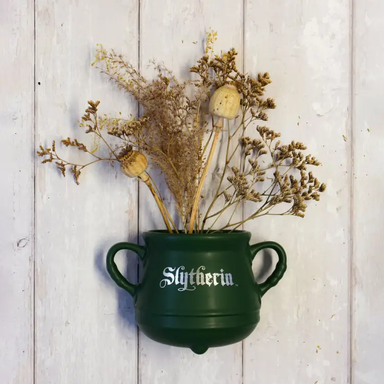 HMB - HARRY POTTER - Cauldron Slytherin - Wall mounted flower pot