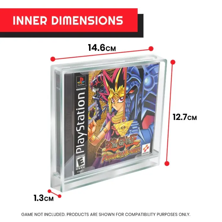 Evoretro - EVORETRO - PREMIUM Acrylic Case for PlayStation 1/Single CD pack of 2