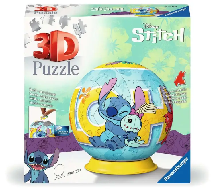 Ravensburger - LILO & STITCH - Stitch & Scrump - Puzzle 3D - Round 72p