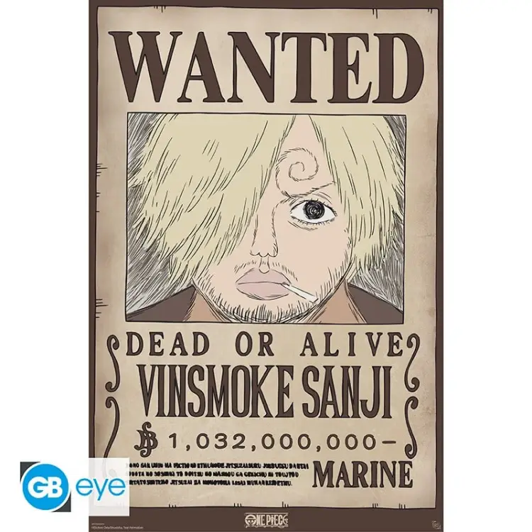 GB Eye - ONE PIECE - Wanted Sanji Wano - Poster 91x61cm