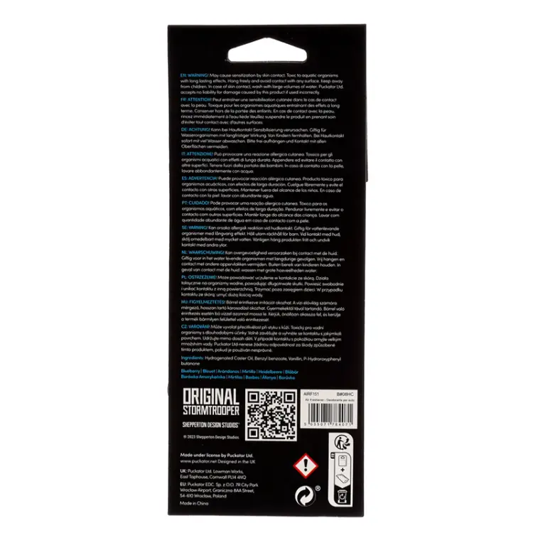 Puckator - STAR WARS - Stormtrooper - Car Air Freshener - Blueberry