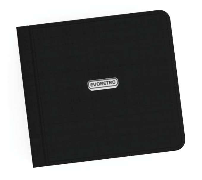 Evoretro - EVORETRO - Regular card binder with zipper 4x3 - Black