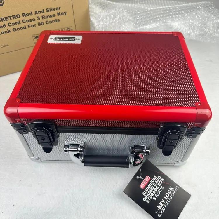 Evoretro - EVORETRO -  Graded Card Storage Box Red and Silver for 90 Cards