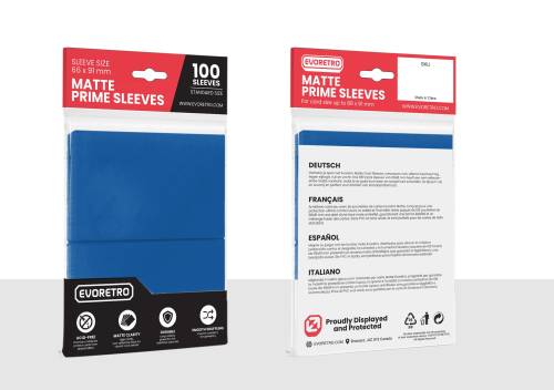 Evoretro - EVORETRO - Matte Card Sleeve Standard Size 66x91mm Petro Blue 100-Pack