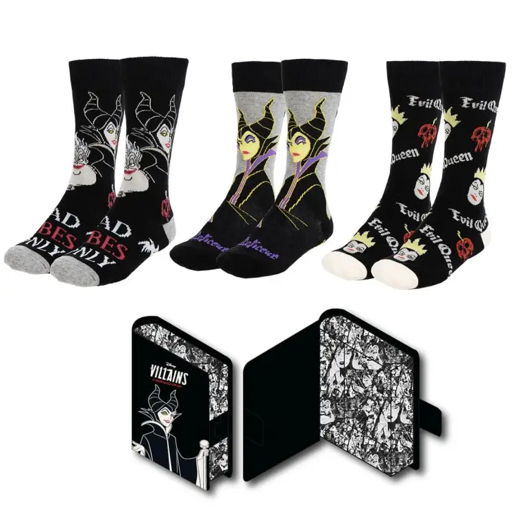 Cerda - DISNEY VILLAINS - 3 Pairs socks Pack (UK Size 3,5-9)
