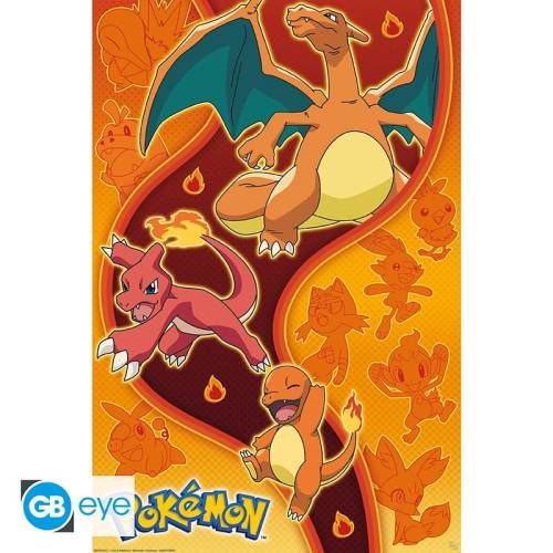 GB Eye - POKEMON - Fire type - Poster 91x61cm