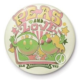 Pyramid - ILUSTRATA - Peas and Love - Button Badge 25mm