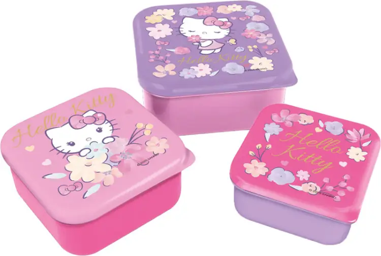 Stor - HELLO KITTY - Snack Boxes - 3 pcs