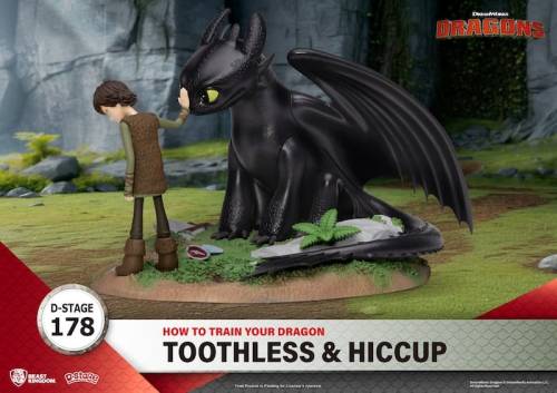 Beast Kingdom - HOW TO TRAIN YOUR DRAGON - Thoothless & Hiccup - Diorama D-Stage 15 cm