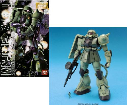 Bandai Model Kit - GUNDAM - MG 1/100 MS-06F/J Zaku II - Model Kit