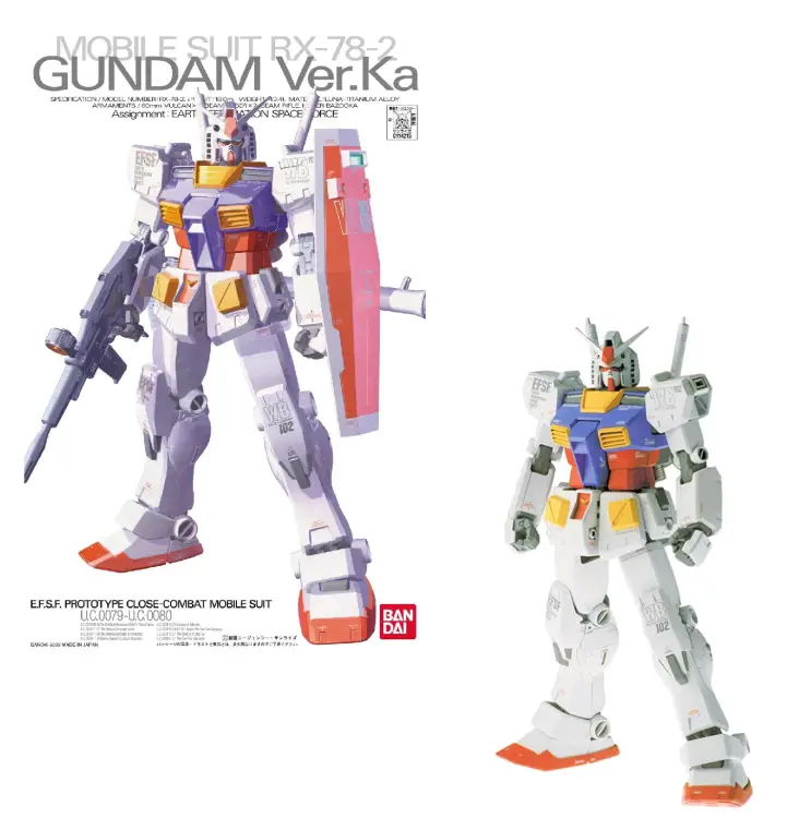 Bandai Model Kit - GUNDAM - MG 1/100 RX-78-2 Gundam Ver.Ka - Model Kit 18cm