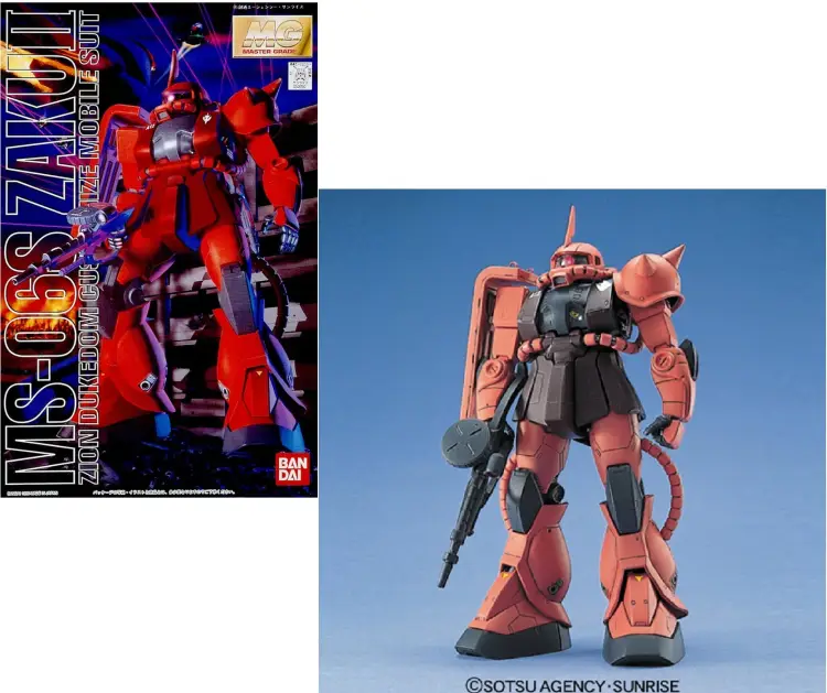 Bandai Model Kit - GUNDAM - MG 1/100 MS-06S Zaku II - Model Kit