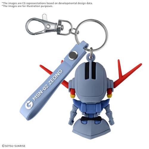 Bandai Model Kit - GUNDAM - ZEOPLA-KUN - 3D Rubber Mascot Keychain