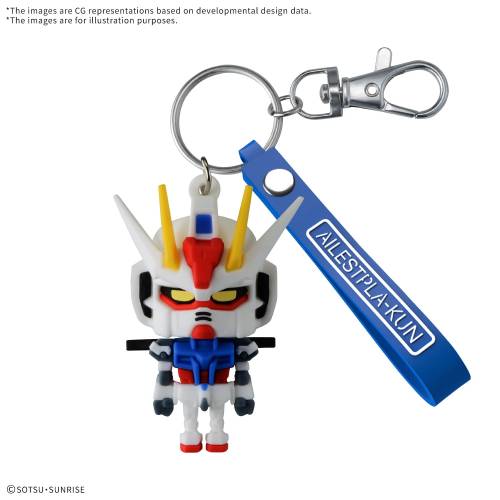 Bandai Model Kit - GUNDAM - Aile STPLA-KUN - 3D Rubber Mascot Keychain