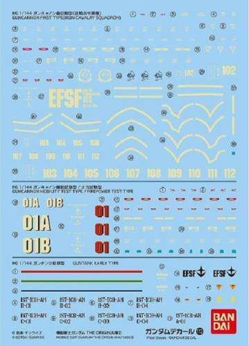 Bandai Model Kit - GUNDAM - GUNDAM DECAL 113 - Mobile Suit Gundam The Origin Multiuse 2