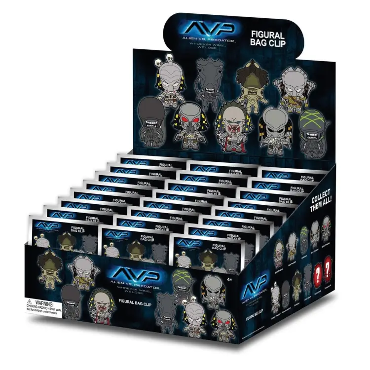 Monogram - ALIENS vs PREDATOR - 3D Foam Bag Clip (Display 24 Pcs)