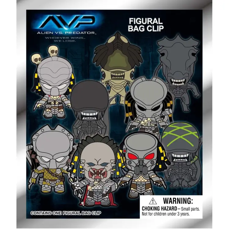 Monogram - ALIENS vs PREDATOR - 3D Foam Bag Clip (Display 24 Pcs)