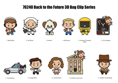 Monogram - BTTF 40TH ANNIVERSARY - Series 1 - 3D Foam Bag Clip (Display 24 Pcs)
