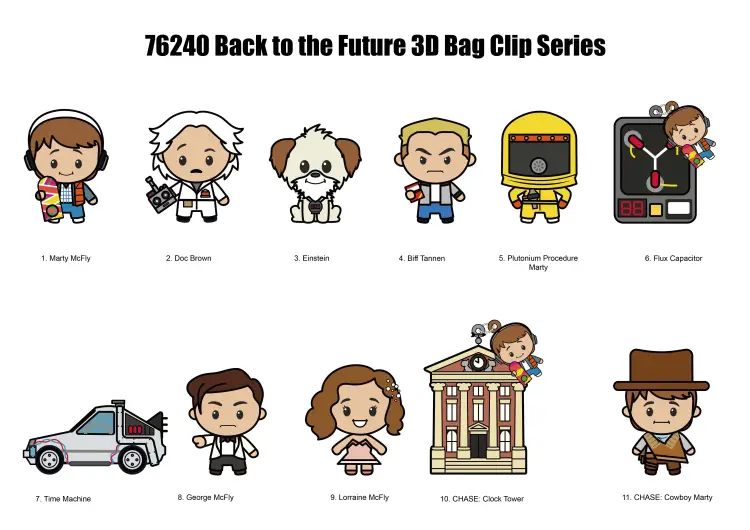 Monogram - BTTF 40TH ANNIVERSARY - Series 1 - 3D Foam Bag Clip (Display 24 Pcs)