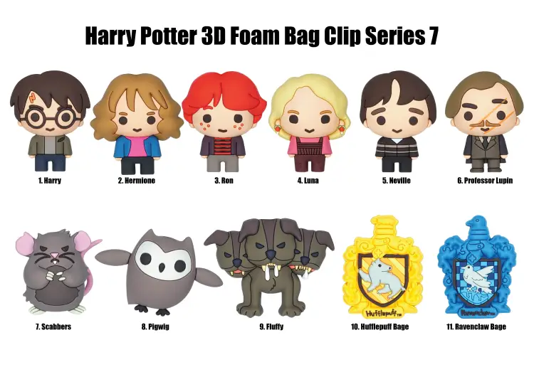 Monogram - HARRY POTTER - Series 7 - 3D Foam Bag Clip (Display 24 Pcs)
