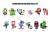 Monogram - NBX - Series 10 - 3D Foam Bag Clip (Display 24 Pcs)