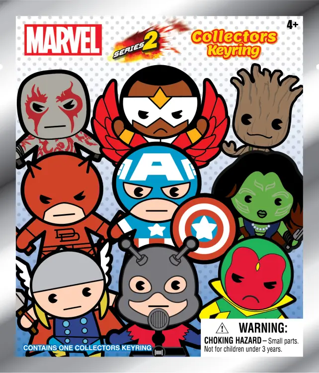 Monogram - MARVEL - Series 2 - 3D Foam Bag Clip (Display 24 Pcs)