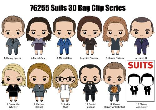 Monogram - SUIT SERIES - Series 1 - 3D Foam Bag Clip (Display 24 Pcs)