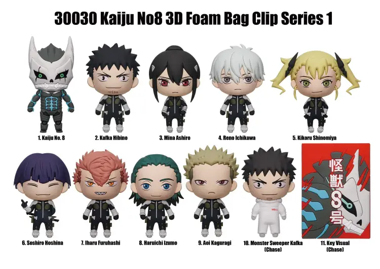 Monogram - Kaiju No 8 - 3D Foam Bag Clip (Display 24 Pcs)