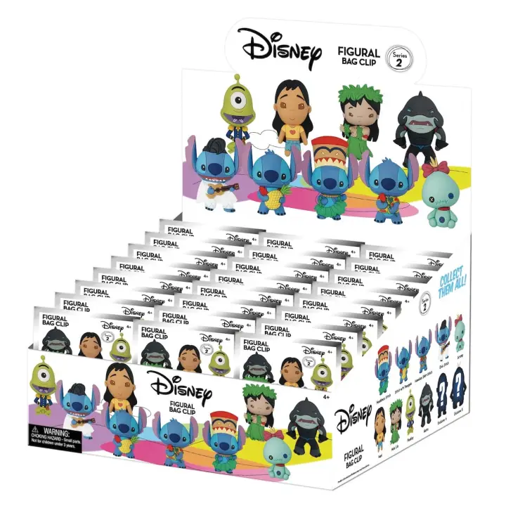 Monogram - DISNEY - Lilo & Stitch - 3D Foam Bag Clip (Display 24 Pcs)