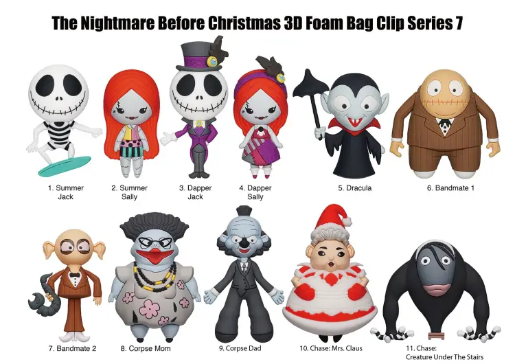 Monogram - DISNEY - NBX Series 7 - 3D Foam Bag Clip (Display 24 Pcs)