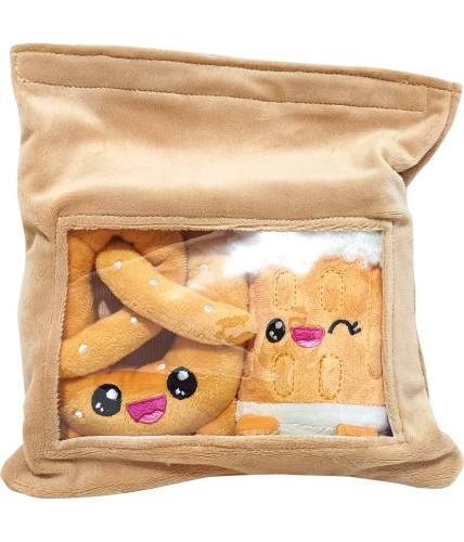 Joy Toy - YUMMIES - Pretzel & Beer - 2 plush 15cm in plush bag 21x21cm