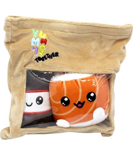 Joy Toy - YUMMIES - Uramaki & Soya - 2 plush 15cm in plush take away bag 21x21cm