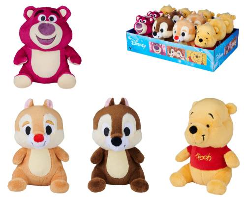 Simba Toys - DISNEY - Classic  - Display of 12 Plushs 17cm - 4 Models