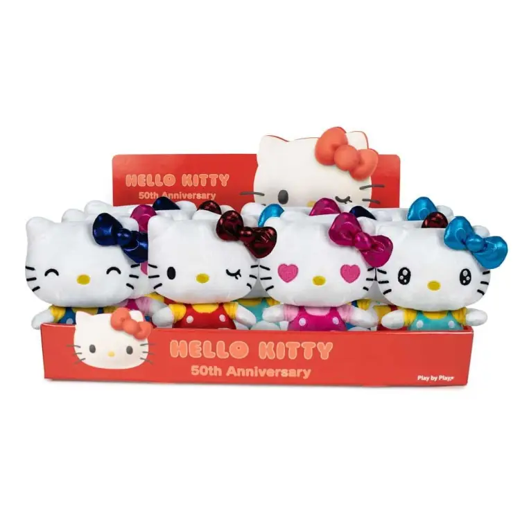 Play by Play - HELLO KITTY - Assortment of 12 Plushs - 4 Models - 16cm