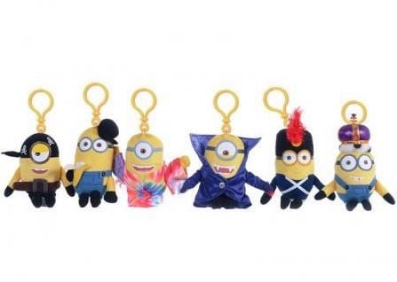 MINIONS - Keychain Plushies 14 cm - New Movie Costume - Pack  6