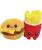 Joy Toy - YUMMIES - Burger & French fries - 2 plush 15cm in plush bag 21x21cm
