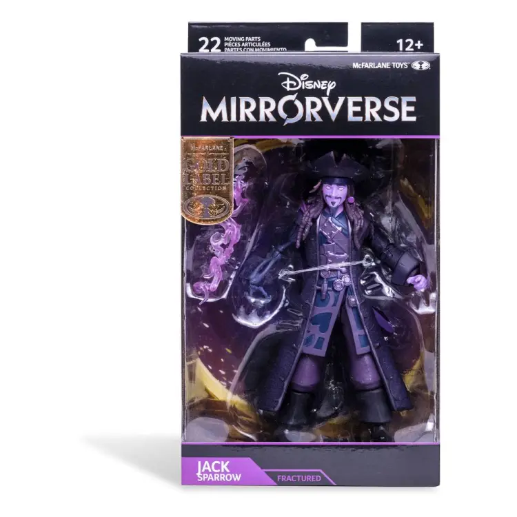 Mc Farlane - DISNEY MIRRORVERSE - Jack Sparrow "Fractured" - Figure gold label 18cm